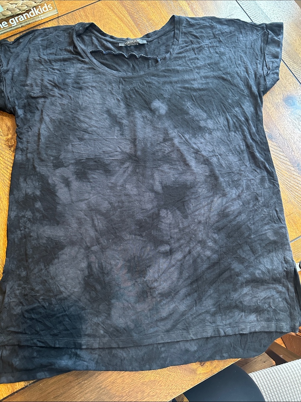 Black Tie-Dye Short Sleeve Tee